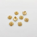 Golden 14K gold-filled flower bead caps for DIY jewelry making accessories set of 8 - 24#14k Textured Four-Petal Cap (5153002256878)