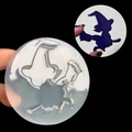 Silicone UV resin mold featuring a classic witch on a broom silhouette for DIY jewelry - Witch Riding Broom (16385)