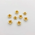 14K gold filled flower bead caps for DIY jewelry making with gold floral spacers - 27#14k Five-Petal Flower Component (5153002256881)