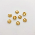 8pcs 14K gold-plated petal bead caps with embossed dot texture for DIY jewelry making - 28#14k Dotted Relief Cap (5153002256882)