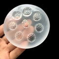 Molde de silicona de 7 cavidades para frambuesas y moras 3D en chocolate y artesanía - Molde Frambuesa 7 Agujeros