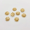 Set of 8 gold flower bead caps for DIY jewelry making with 14K gold plated finish - 37#14k Multi-Petal Rounded Cap (5153002256891)