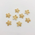 Eight 14K gold-filled hollow five-petal flower bead caps for DIY jewelry making - 38#14k Five-Petal Hollow Mini Cap (5153002256892)