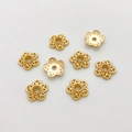 Set of eight 14K gold-plated hollow flower bead caps for DIY jewelry making - 42#14k Hollow Five-Petal Cap (5153002256896)