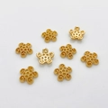 DIY jewelry 14K gold plated flower bead caps for handmade bracelet and necklace making - 43#14k Spiral Hollow Flower Cap (5153002256897)