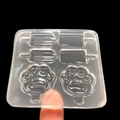 Silikonform für 6 Eis am Stiel mit 4 klassischen Riegeln und 2 süßen Katzenpfotenmotiven - 6-Loch Katzenpfote Eiscreme Kombination
