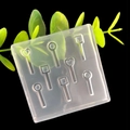 Transparente Silikonform für Herz Kreis und Quadrat Harz Ohrstecker DIY Handwerk - Herz Rund Quadrat Kombination (16449)