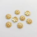 14K gold plated flower bead caps with hollow filigree for DIY jewelry making - 47#14k Hollow Scroll Flower Cap (5153002256901)