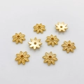 Eight 14K gold-filled flower bead caps for DIY jewelry making of bracelets and earrings - 48#14k Beaded Flower Component (5153002256902)