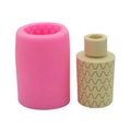 Molde de silicona cilíndrico 3D con textura de diamante para jarrones de yeso y velas - Estilo de Textura de Diamante Cilíndrico(19-33)