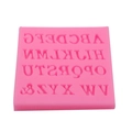 Pink silicone alphabet mold for large letters and numbers cake fondant decoration - Uppercase Letters / Pink