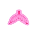 Moule en silicone rose en forme de queue de sirène avec texture détaillée pour gâteau - Rose
