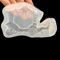 Translucent silicone mold with intricate European horse carriage and horse design for DIY crafts - Carriage Style (16505)