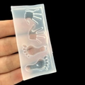 Stampo in silicone traslucido con impronte di mani e piedi di neonato per fai da te - Motivo Impronte di Mani e Piedi (16506)