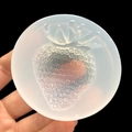 Molde de silicona fresa translúcida para manualidades de resina y accesorios de móvil - Fresa Grande