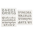 Three-piece set of large uppercase lowercase and number silicone fondant cake molds - Three-Piece Set / Gray