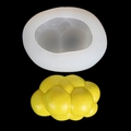 3D Cloud Shaped Silicone Mold for Aromatherapy Candles and Handmade Soap DIY Crafts - Style 2 Large Cloud (Transparent) / 9x7x4.5cm