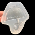 Molde de silicona 3D de paraguas para resina con detalles de lazos y puntos - Forma de Paraguas (16551)