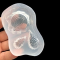 Transparente 3D Igel und Baumstumpf Silikonform für DIY Harz Bastelprojekte - Igel Baumstumpf Stil (16605)