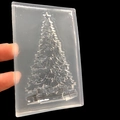 Transparent flexible silicone mold with Christmas tree and star design for DIY resin crafts - Christmas Tree Shape