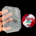 Translucent silicone rose flower mold for resin DIY crafts and phone case decoration - Mirror Blooming Rose Style