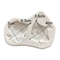 Molde de silicona peces para fondant y chocolate con medidas detalladas del producto - 1#-Combo de Peces Tropicales / Gris