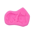 Molde de silicona rosa de peces para fondant chocolate y artesanía de jabón manual - Rosa