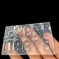 0-9 digital silicone mold for DIY resin jewelry pendant crafts with clear mirror finish - Numbers Mold