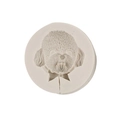 Molde de silicona blanco con cabeza de caniche para chocolate y manualidades DIY - Estilo 1-Cabeza de Caniche / Gris