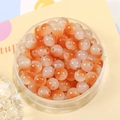 8mm oranje gradiënt glazen kralen voor DIY handgemaakte armbanden en sieraden maken - Set van 20 Stuks / Oranje-Wit Verloop