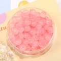 8mm roze doorschijnende glazen kralen jelly bubble voor DIY sieraden maken - Set van 20 Stuks / Dieproze Gradiënt