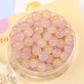 8mm paarse en amberkleurige gradiënt glaskralen voor DIY sieraden maken in doos - Set van 20 Stuks / Paars Geel Verloop