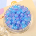 8mm blauw-paarse gradiënt jelly glaskralen voor DIY armbanden sieraden maken hobby - Set van 20 Stuks / Paars Naar Blauw Gradiënt