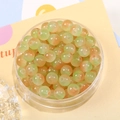 8mm groen-roze gradiënt glazen kralen voor DIY-armbanden en het maken van sieraden - Set van 20 Stuks / Geel-Groen Gradiënt
