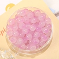 8mm doorschijnende roze glaskralen voor DIY handgemaakte sieraden armbanden - Set van 20 Stuks / Roze Paars Gradiënt