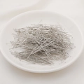 Verzilverde platte kopspelden voor DIY sieraden maken in een witte schaal - 0.5x20mm / Witgoud
