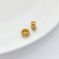 Cuentas espaciadoras de corona dorada retro con perlas para crear bisutería - Perla Artificial de Doble Fila 5*9mm