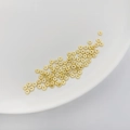 Gouden 14K gevulde getextureerde ronde kralen voor DIY sieraden maken van armbanden - 4mm / 14K Goud