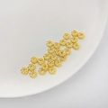 14K goud gevulde gedraaide spiraalwiel kralen voor handgemaakte armband kettingen - 8mm / 18K Goud