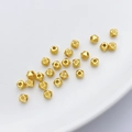 Faceted matte gold spacer beads with dot pattern for DIY jewelry and necklaces - Faceted Bead (3.5mm)