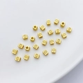 Golden square spacer beads with traditional coin pattern for DIY jewelry crafts - Antique Coin Rectangular Spacer (3*4mm)