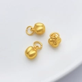 Three pumpkin-shaped matte gold charms with open rings for DIY jewelry making - Pumpkin Pendant (7mm)