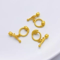 Goldene Tulpen-OT-Verschlüsse mit sandgoldener Mattierung für DIY-Schmuckzubehör - Tulpe OT Schnalle / 18x21mm