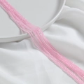 2mm faceted pink crystal beads on white silk for DIY jewelry making accessories - Pink