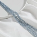 2mm faceted light blue crystal beads for DIY jewelry making displayed on a white tray - Grey Blue