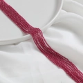 Deep rose red 2mm faceted crystal beads strand for DIY handmade jewelry crafting - Dark Purple Red