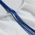 Deep blue 2mm faceted crystal beads strand for DIY handmade jewelry crafting - Navy Blue