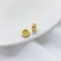 Cuentas espaciadoras bañadas en oro 18K con circonitas para creación de joyas - Cuenta Facetada Circonia Oro 18K (8mm)