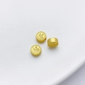 Tres cuentas cilíndricas doradas con grabado Fu para creación de joyas artesanal - Cuenta Fu de 6mm (1 Pieza)