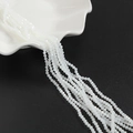 Strengen van 3mm witte gefacetteerde ruitvormige kristalglazen kralen voor DIY sieraden - AB Witte Jade (3mm/Ongeveer 40cm Lengte)